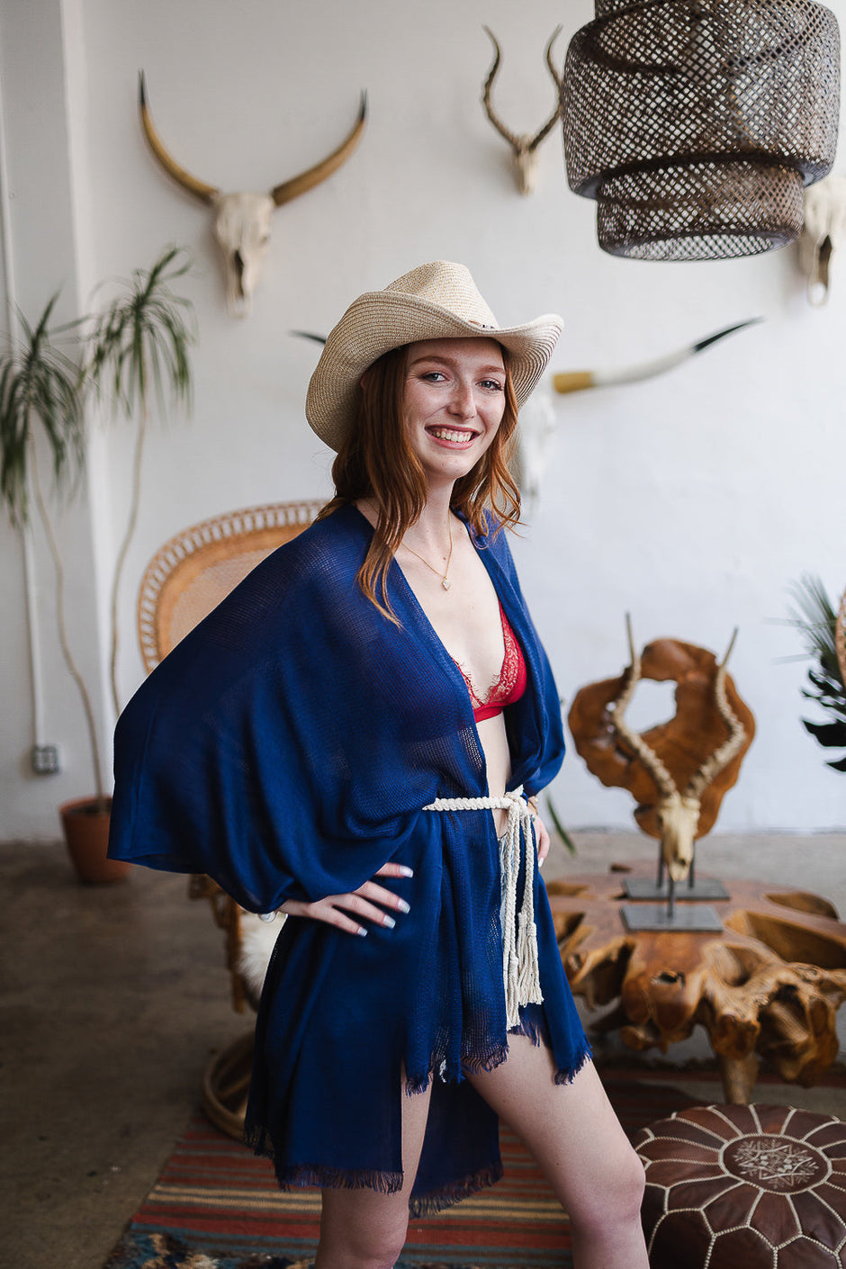 Kimonos con ribetes deshilachados.
