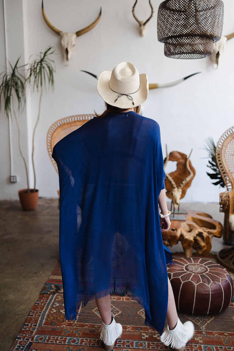 Kimonos con ribetes deshilachados.