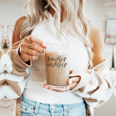 Sweater Weather Glass Cup