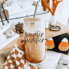 Sweater Weather Glass Cup