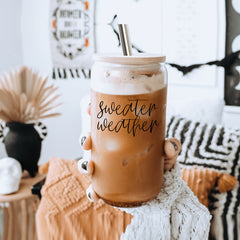 Sweater Weather Glass Cup