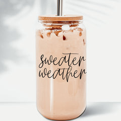 Sweater Weather Glass Cup