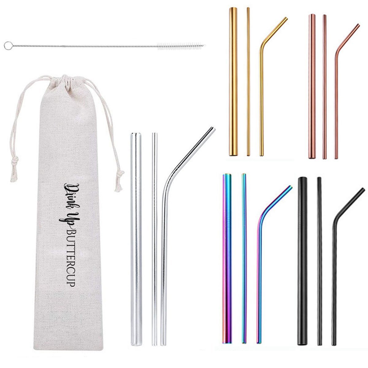 Buttercup Metal Straws