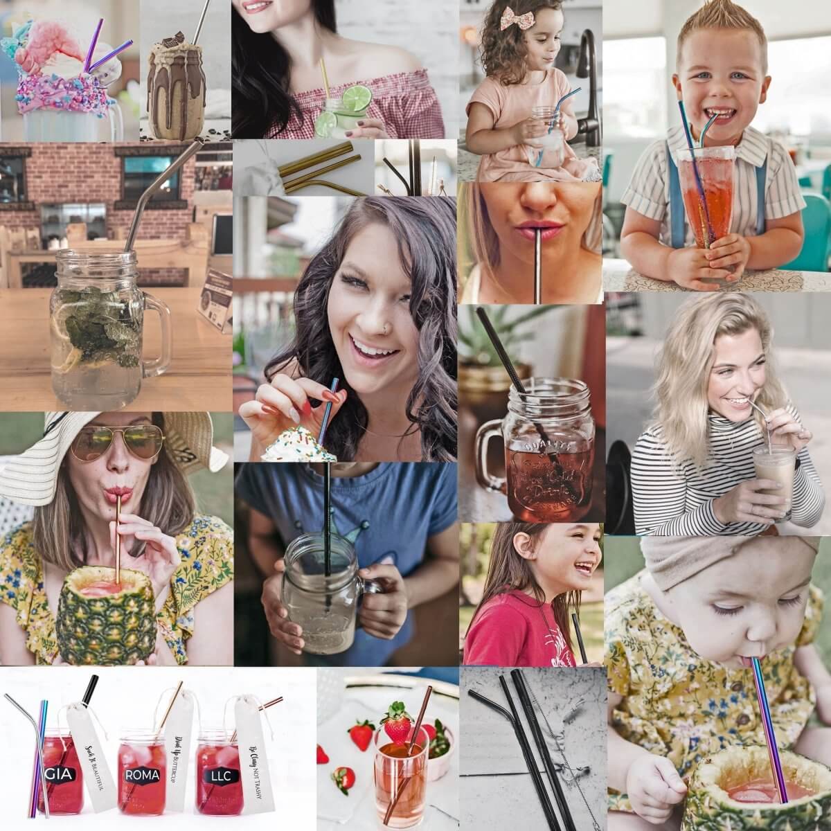 Buttercup Metal Straws