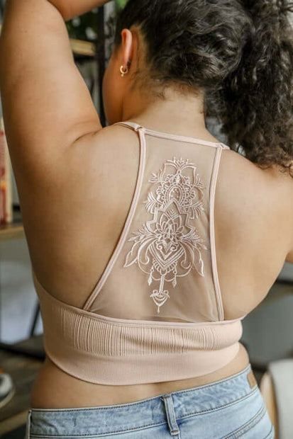 Tattoo Back Mesh Bralettes