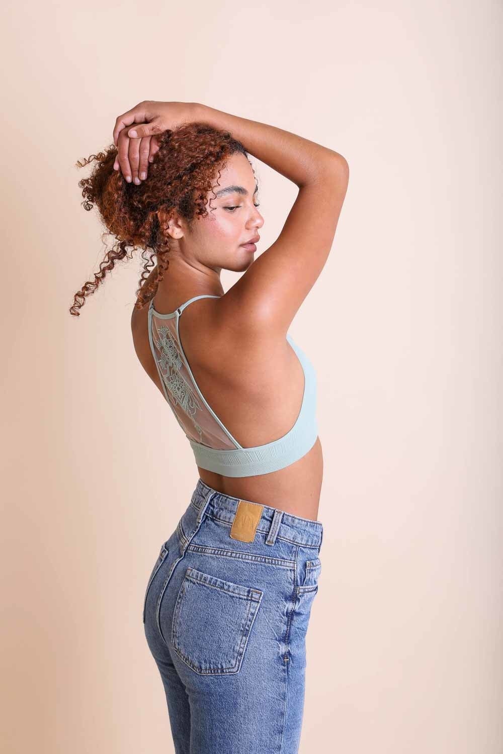 Tattoo Back Mesh Bralettes