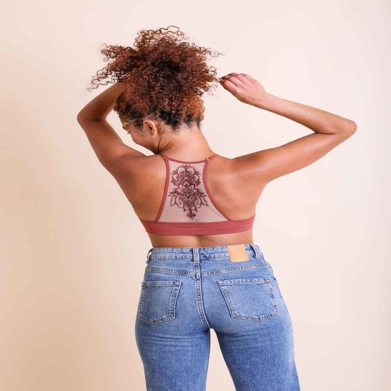Tattoo Back Mesh Bralettes