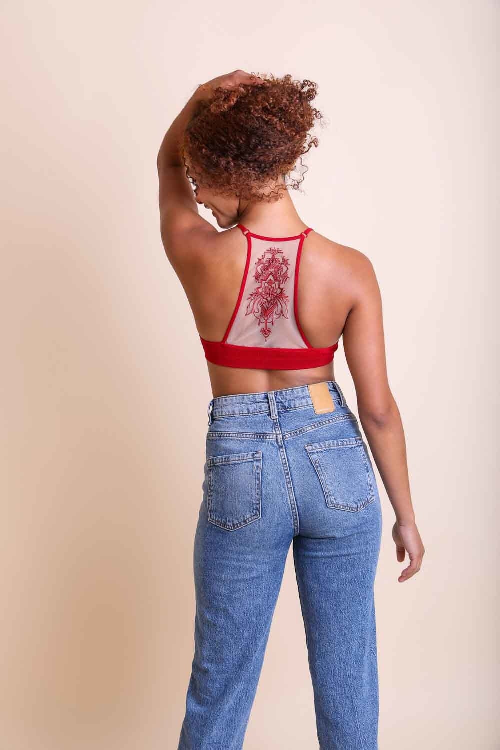 Tattoo Back Mesh Bralettes