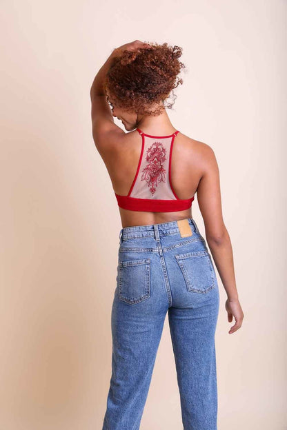 Tattoo Back Mesh Bralettes