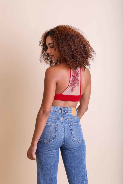 Tattoo Back Mesh Bralettes