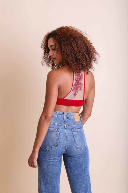 Tattoo Back Mesh Bralettes