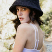 Women Bucket Hat Textured Wide Brim Casual Summer Hat