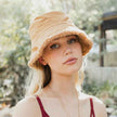 Women Bucket Hat Textured Wide Brim Casual Summer Hat