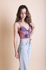 Tie Dye Mesh Keyhole Brami