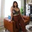 Stylish Women Sheer Mesh Halter Crop Top – Tie Front Summer Bralette