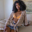 Sheer Lace Kimono Cardigan Open Front Lightweight Beach Cover Up