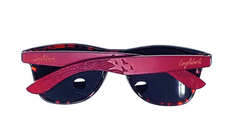 Lunettes de soleil en bambou rouge 