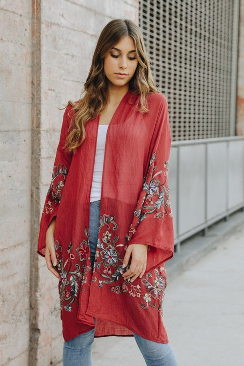 Floral Sheer Kimono