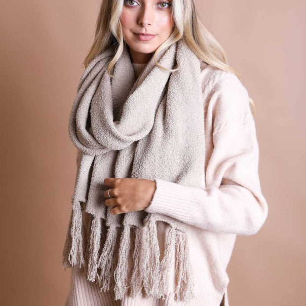 Boucle Tassel Scarf