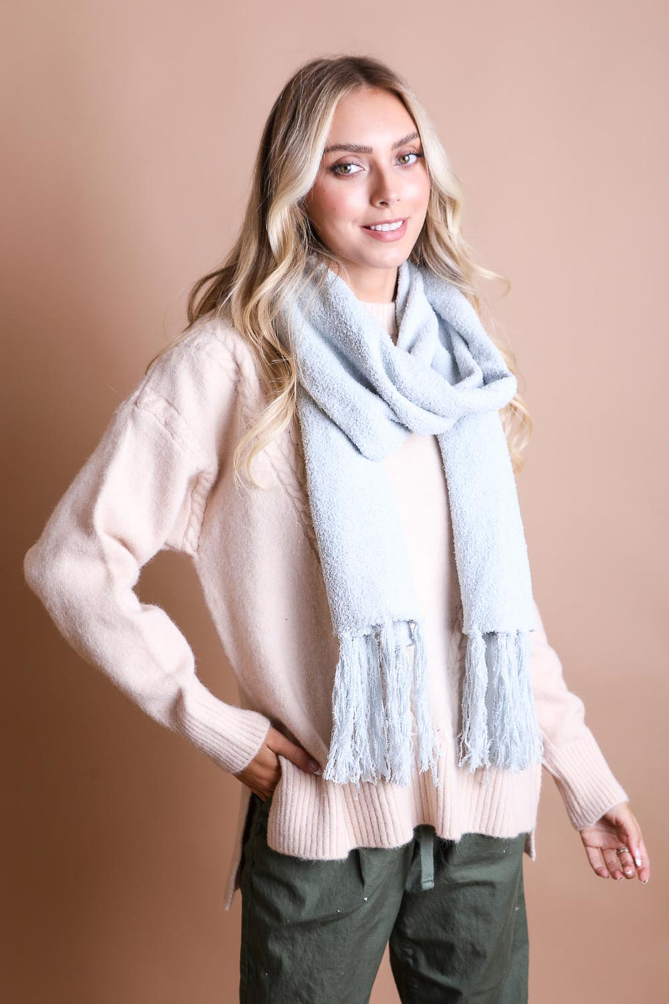 Boucle Tassel Scarf