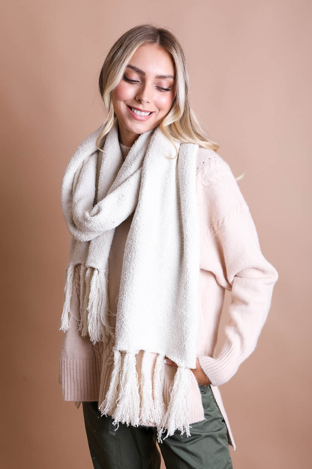 Boucle Tassel Scarf