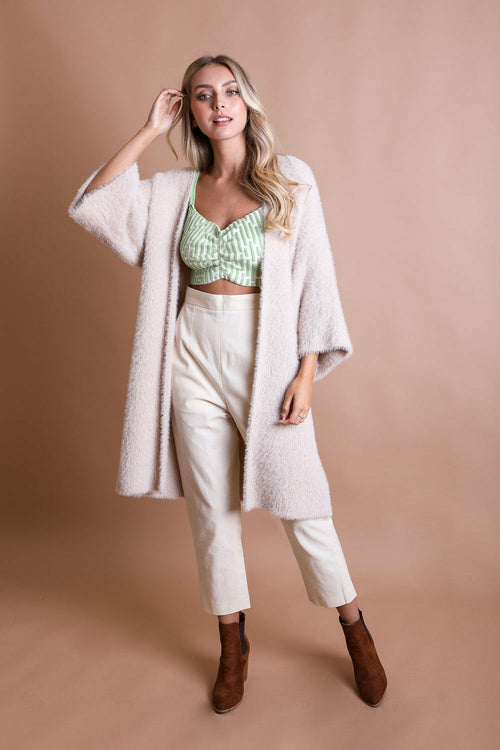 Cardigans en tricot mohair ultra doux.