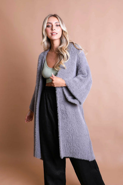 Ultra-Soft Mohair Knit Cardigan