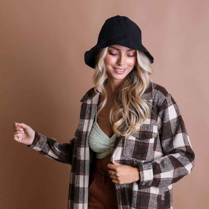 Urban Cotton Bucket Hat – Black – Comfortable & Stylish Sun Hat
