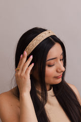 Vegan Leather Patterned Headband