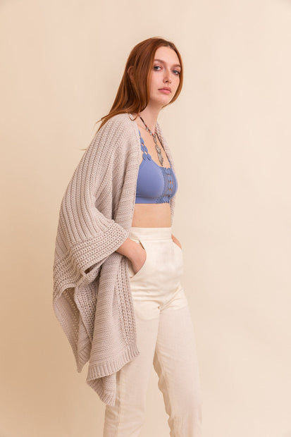 Ribbed Knit Ruana