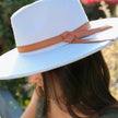 Women Wide Brim Hat Adjustable Strap Stylish Summer Hat