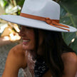 Women Wide Brim Hat Adjustable Strap Stylish Summer Hat