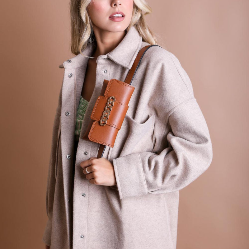 Mini Crossbody Phone Bag Leather Look Adjustable Strap Women