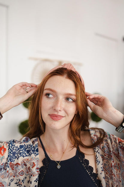Striped Topknot Headband