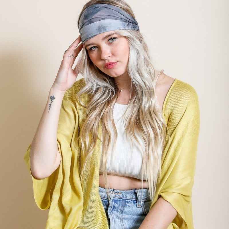 Multicolor Tie Dye Headband Stretch Fabric Hair Band