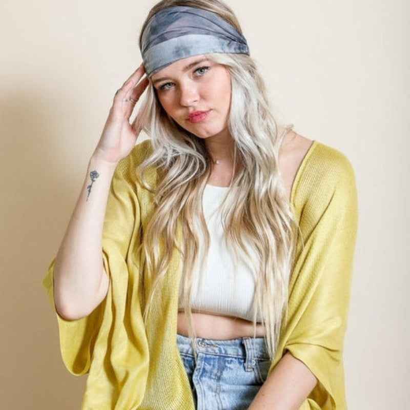 Multicolor Tie Dye Headband Stretch Fabric Hair Band