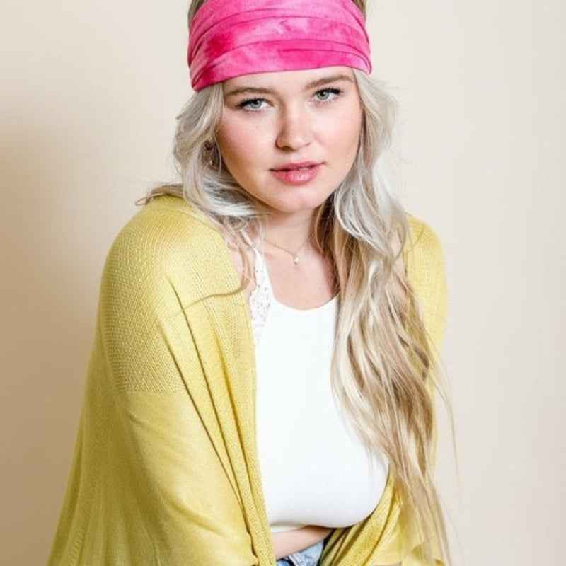 Multicolor Tie Dye Headband Stretch Fabric Hair Band