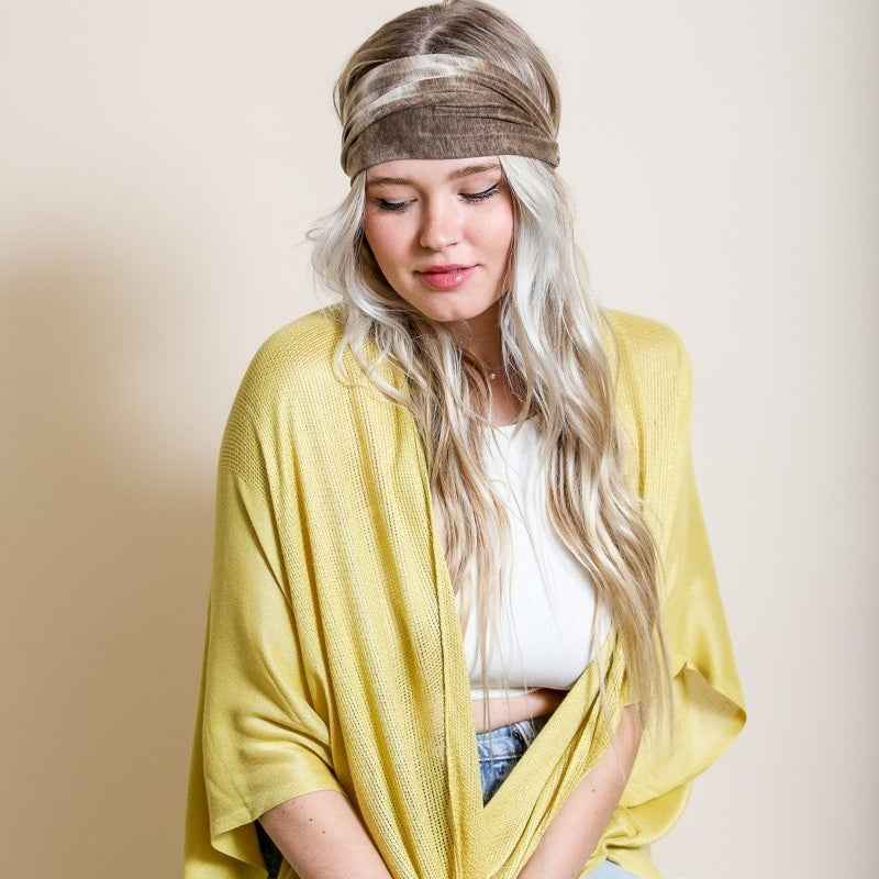 Multicolor Tie Dye Headband Stretch Fabric Hair Band