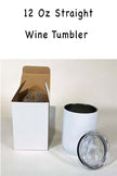 12 oz Wine Cup with clear lid and box, perfect for enjoying beverages at home or on the go.