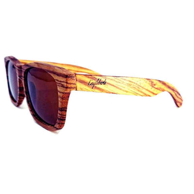 Engleberts Zebrawood Polarized Sunglasses with Case